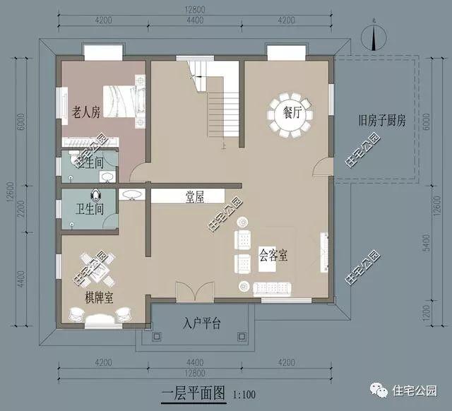 12X11米农村3层房屋设计图，2中户型布局，看看建哪个