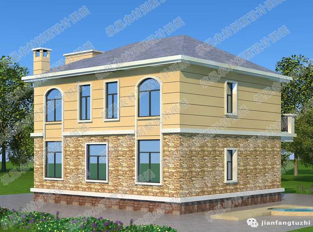建房案例：11×11米造价20万二层农村小别墅（附高清图+建成图）
