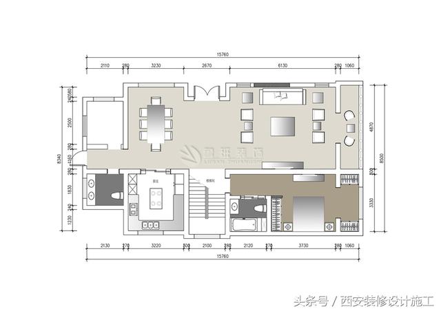 别墅豪华高端中式风格装修实景照片图，大气