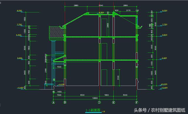 12米X10.8米三层别墅推荐，螺旋式楼梯（全套施工图），造价25起