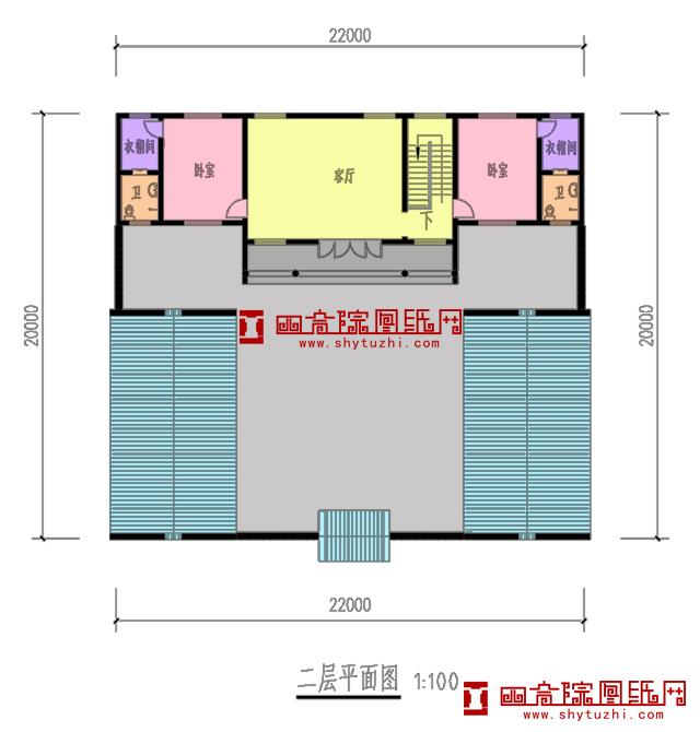 22米×20米白墙黛瓦二层三合院，前低后高，错落有致