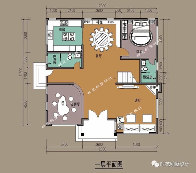 12X12米楼中楼欧式三层别墅，8室4厅（施工全图），适合你吗？