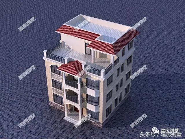 带飘窗和平顶设计的四层别墅，广东三兄弟一口气建了3栋