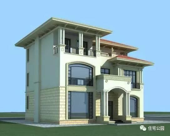 11X8米农村3层别墅设计，落地窗配上双客厅，适合生活！