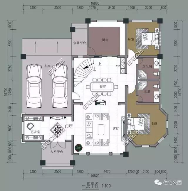 10.14米X21.84米清新朴素15万内自建别墅方案