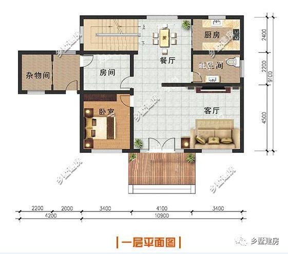 3款适合乡村的简单住宅设计方案图，造价低，建造简单