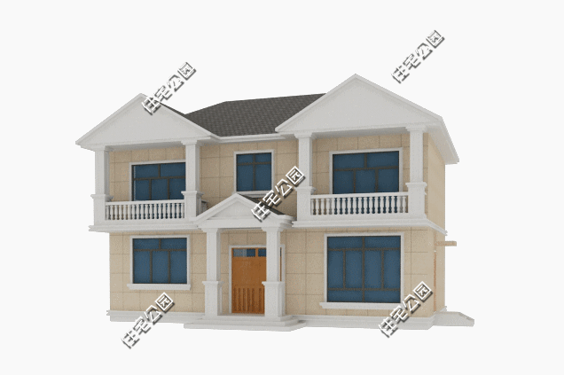 7×13米外置厨房，4室2厅农村别墅二层房屋方案图