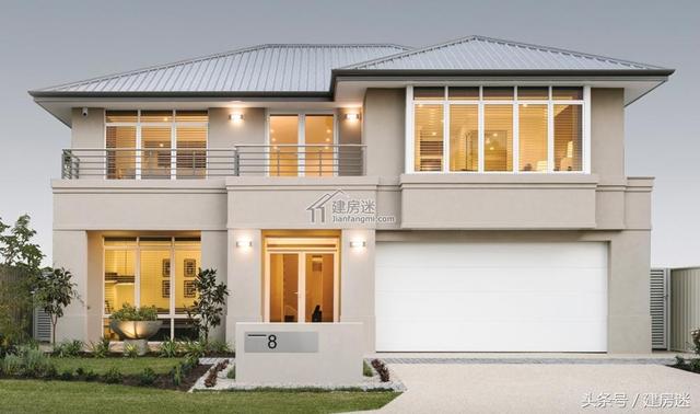 农村二层房屋设计图13米X23米澳洲简约风格轻钢结构别墅