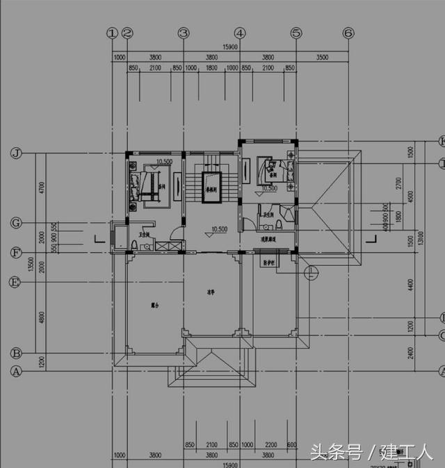 15.9米X13.5米四层高档别墅设计方案