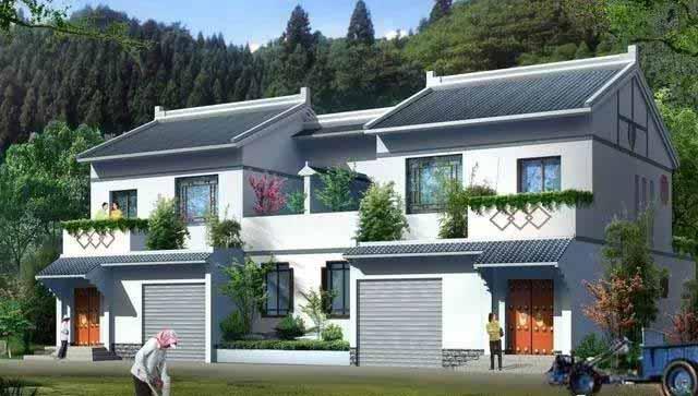 新中式农村双拼别墅，带院子每户只要15万，2套户型各有所长！