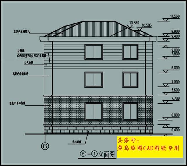 20万建3层别墅！外观造型简洁色彩明亮，带车库及大露台