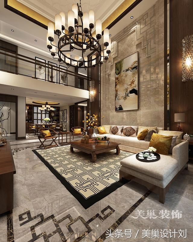 郑州这些300平别墅大宅的新中式案例 设计效果不是一般的惊艳