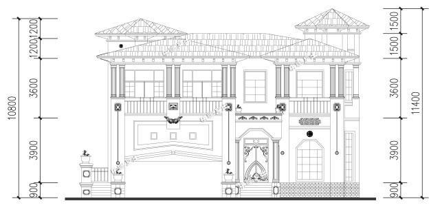 26x15米二层经典欧式乡村大别墅设计