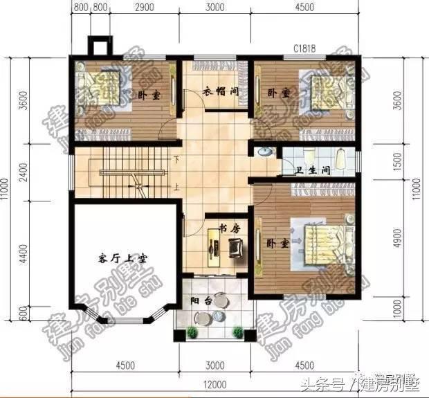 12米x11米两层大气别墅设计图纸，没图纸能建成小别墅吗？