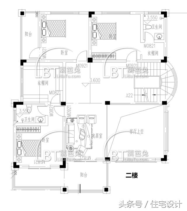 乡村三层豪华欧式自建房别墅设计图纸效果图带车库全套施工图纸！