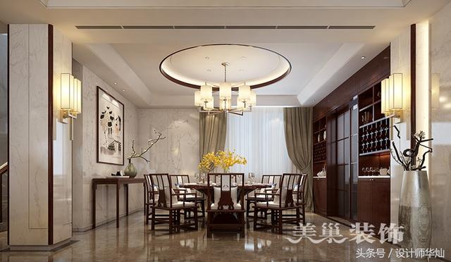 郑州500平别墅设计：将现代融合到中式，去繁存简