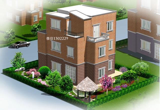 农村小别墅设计图 新农村三层住宅设计图 两层自建别墅施工图纸