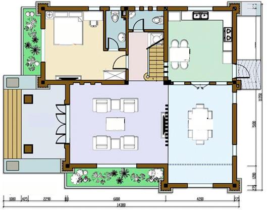 14X11米2层别墅，小院、泳池、菜园，内外兼修