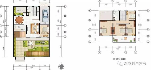 10套北方农村平房设计图，带院子，25万内含造价表