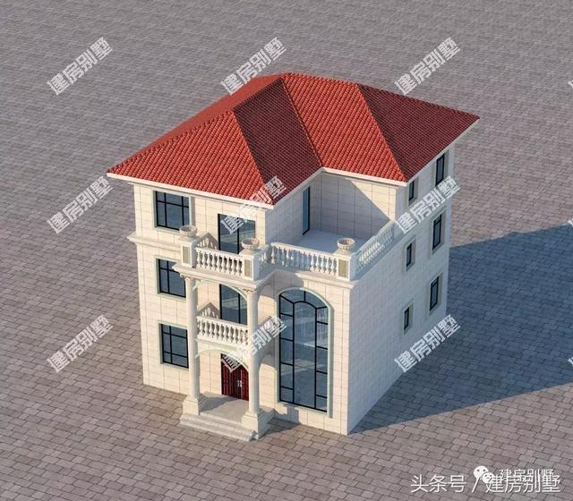 10.2×11.5米三层农村别墅图有颜值有气势还实用，是你梦想的房子吗