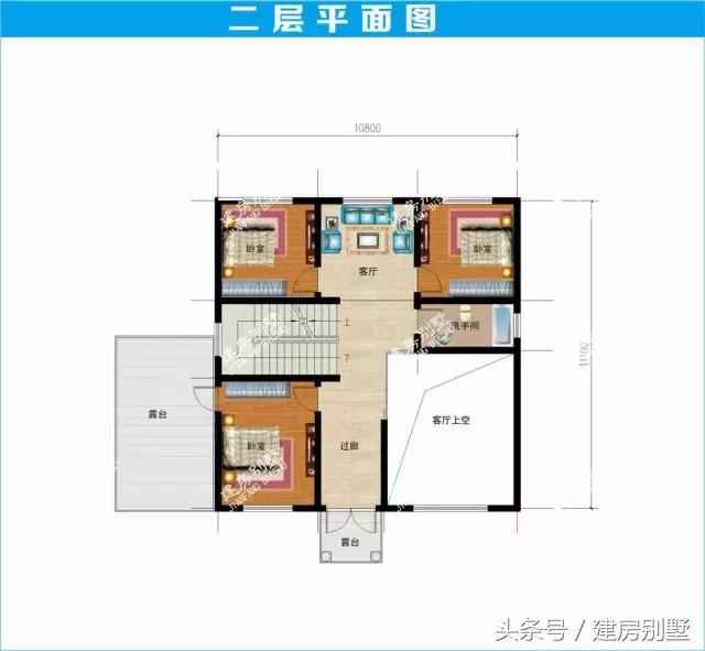 14.4×11.1米三层农村别墅，老爸拍板就要这套了