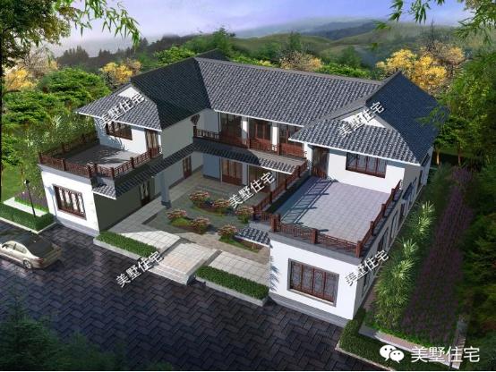 新中式别墅设计图，进深21X17米极致户型布局，舒适度高，经济实用，很完美