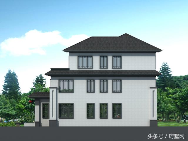 一款十分经典的新中式别墅图纸设计，完美演绎中式传统设计！