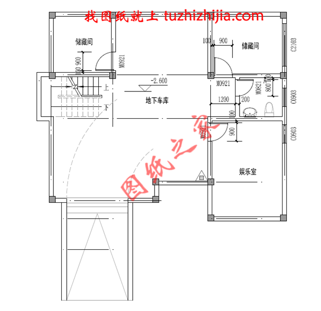 新中式农村三层楼设计图，带地下室，主体建筑面积110平米