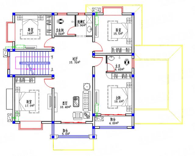35万160㎡3厅8室三层自建房全套施工图，车库+凉亭+活动室+套房