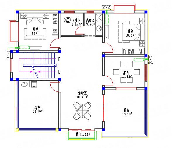 35万160㎡3厅8室三层自建房全套施工图，车库+凉亭+活动室+套房