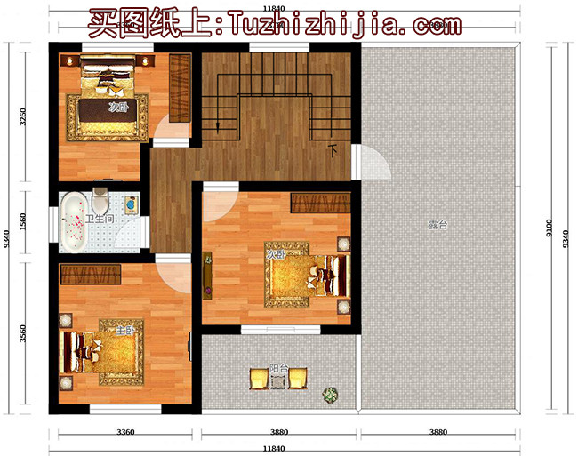 8米宽12米长房屋设计图及效果图，10套全新设计图纸