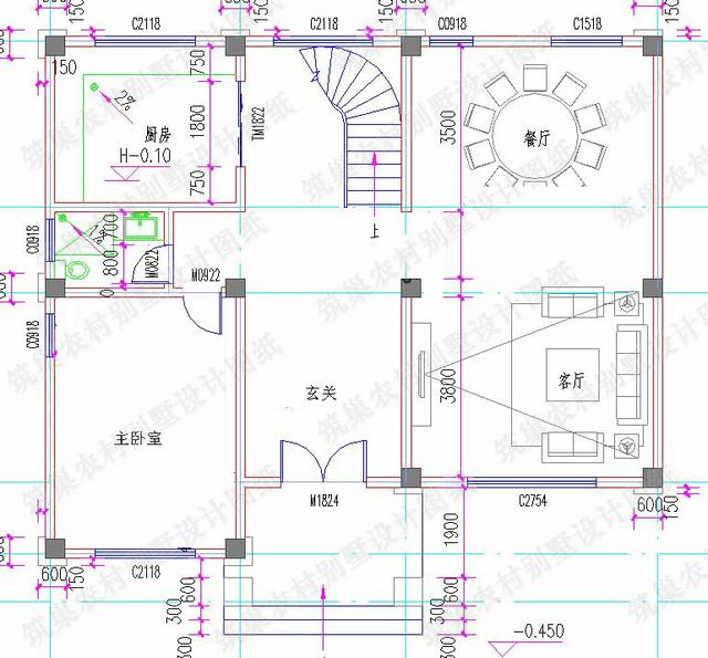 13×11米三层农村别墅设计图，3厅6卧，造价35万，户型设计豪华大气，露台花园+休闲厅+娱乐厅。