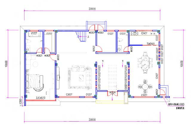 20×10米现代四层别墅设计图，4厅10卧，造价40万，纸茶室+挑空客厅+套房