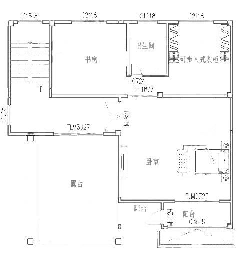 14×14米复式三层私家别墅设计图，2厅4卧，带奢华套房+双落地窗，造价43万