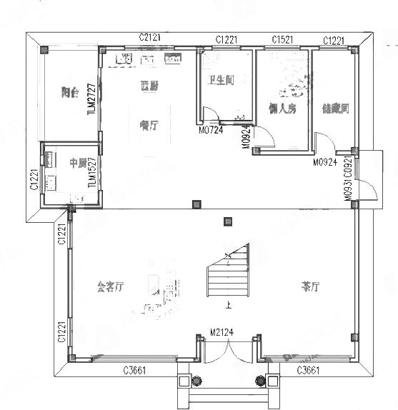 14×14米复式三层私家别墅设计图，2厅4卧，带奢华套房+双落地窗，造价43万