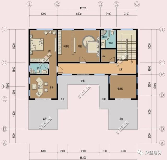 新中式农村四合院别墅设计图，简单大方，和家人一起感受宁静淡雅的生活是一件多么棒的事