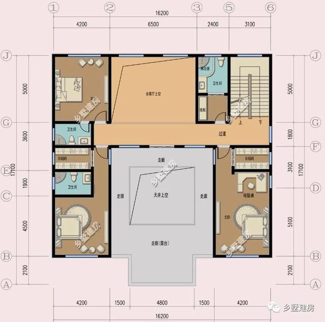 新中式农村四合院别墅设计图，简单大方，和家人一起感受宁静淡雅的生活是一件多么棒的事