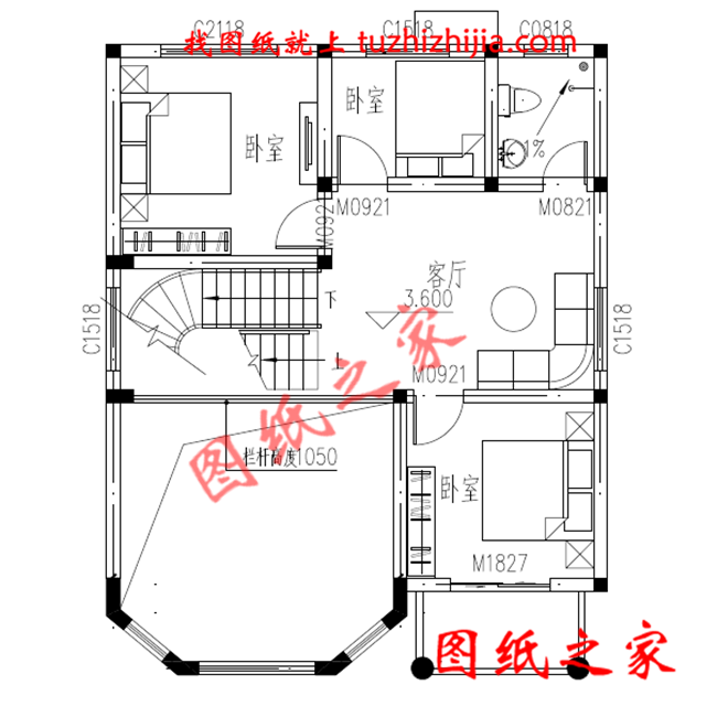 100平米两间三层楼房设计图,农村盖房舒服实用最重要