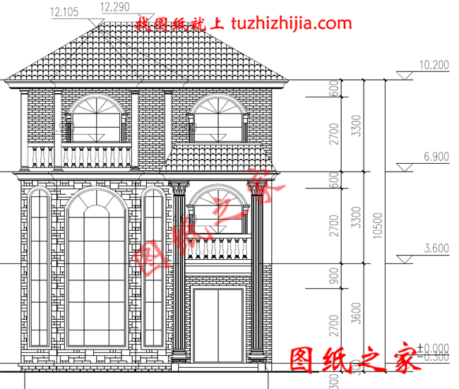 100平米两间三层楼房设计图,农村盖房舒服实用最重要