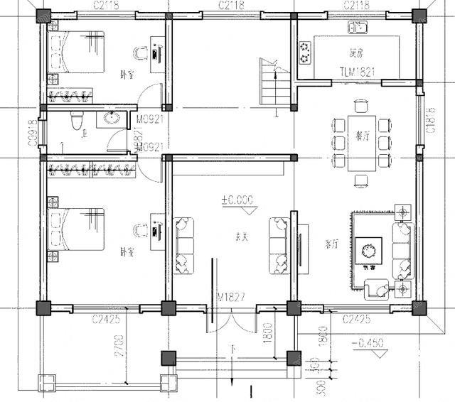 23万农村二层简约实用自建房150平方米2厅5卧带走阳台露台