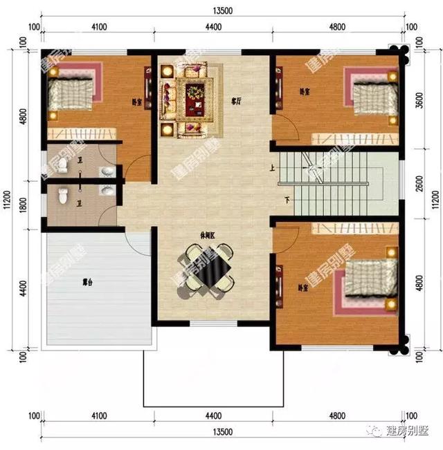 三层欧式别墅设计图13.5×11.2米，要建就建栋豪华大气的住宅