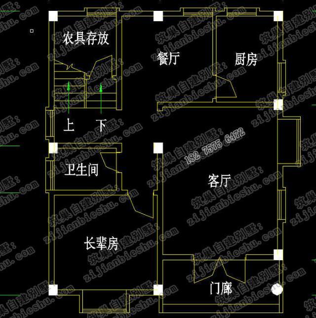 二层农村小别墅建成效果图，占地面积80㎡，10万即可完工！