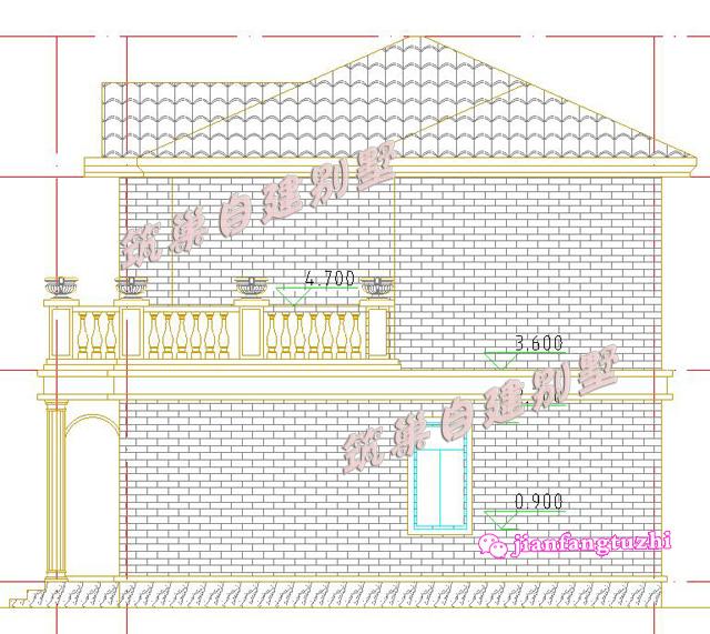20万100㎡12x9米二层典型现代农村别墅设计图，主体砖混结构