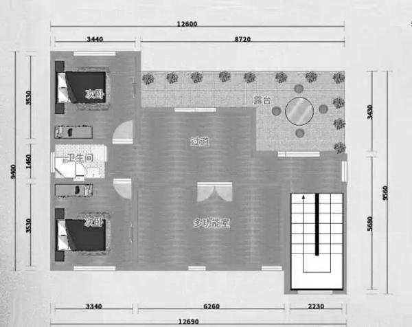 13×12米6卧三层别墅设计图,中式格局，欧式外观