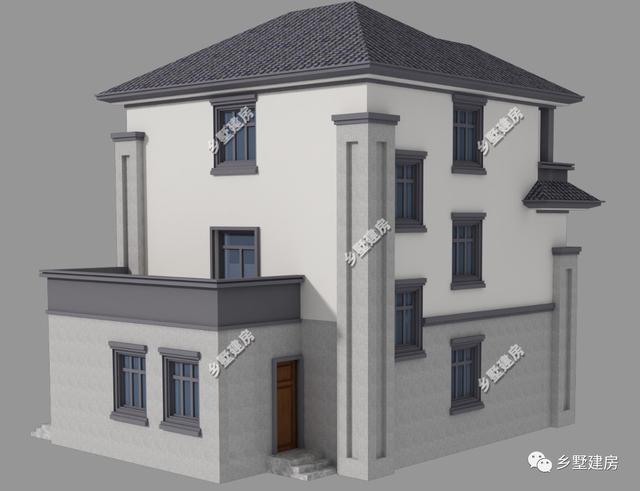 农村中式别墅设计图，带佛堂、茶室、花院，9X12米，造价只要38万！