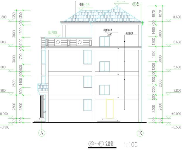 4层农村自建房设计图11.55米*11.9，经济实用，比较适合多人口之家！