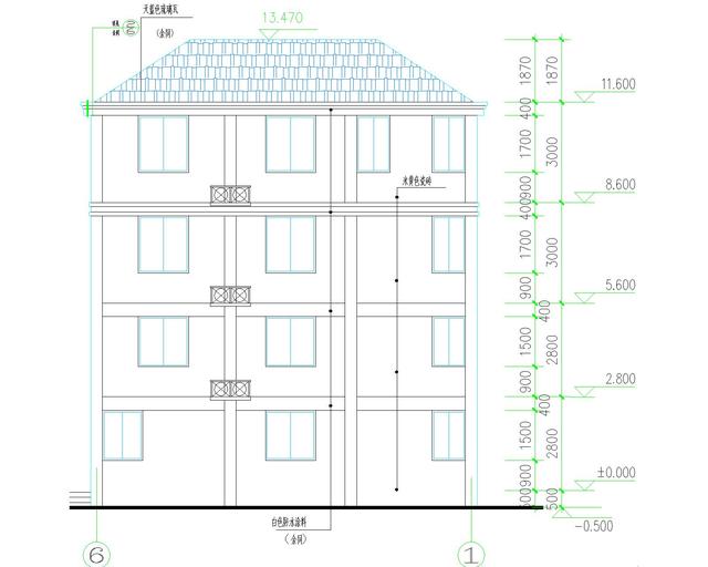 4层农村自建房设计图11.55米*11.9，经济实用，比较适合多人口之家！