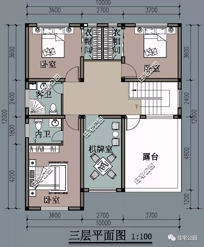 1种外观2种布局可选，10x13米经典欧式别墅（全图 视频展示）