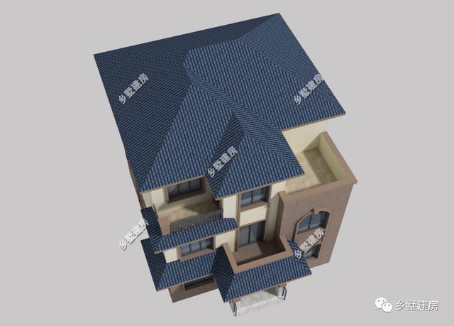 10X9米农村三层小别墅设计图，不仅造价经济，框架结构只要37万，布局也是独特！