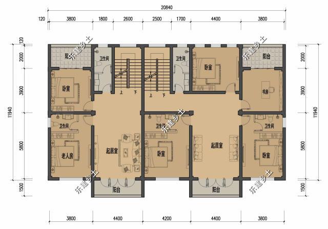 江苏省海门市江先生宅院设计展示，三层21X14米新中式双拼